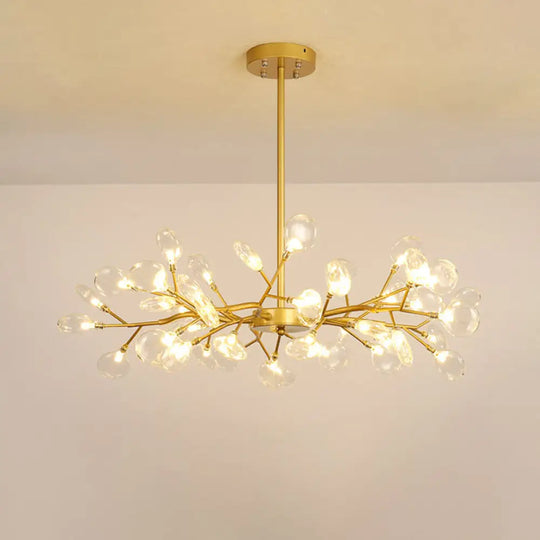 Gold Firefly Shade Nordic Led Chandelier For Living Room: Acrylic Suspension Lighting 45 / C