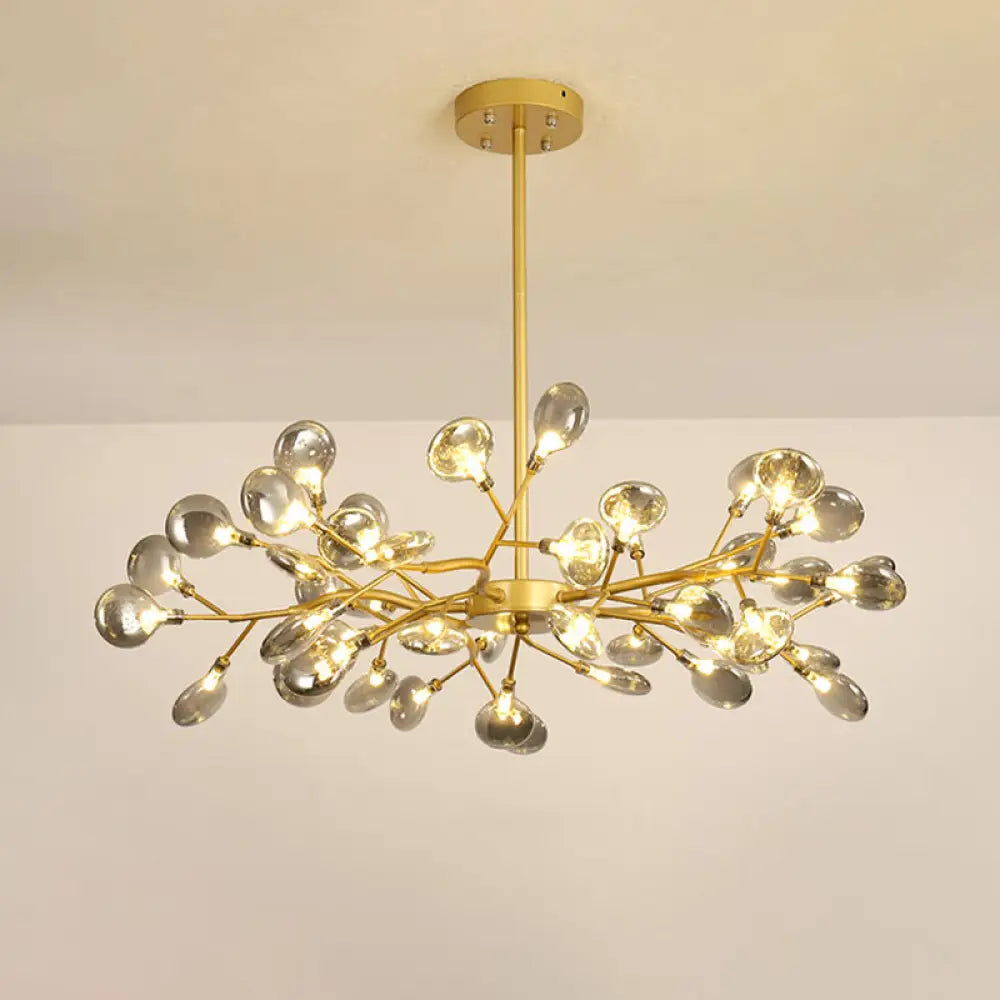 Gold Firefly Shade Nordic Led Chandelier For Living Room: Acrylic Suspension Lighting 45 / D