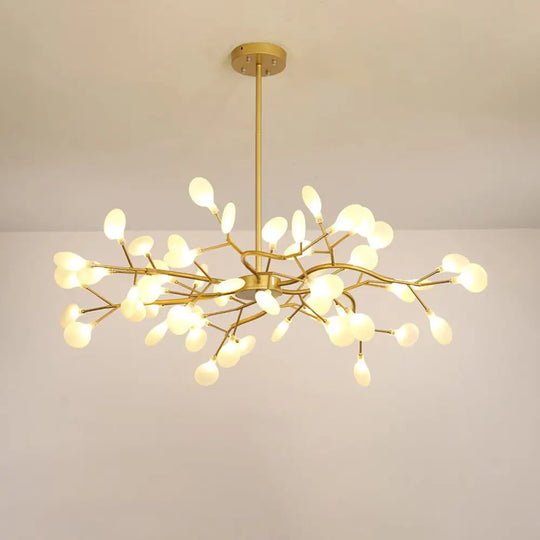 Gold Firefly Shade Nordic Led Chandelier For Living Room: Acrylic Suspension Lighting 54 / A