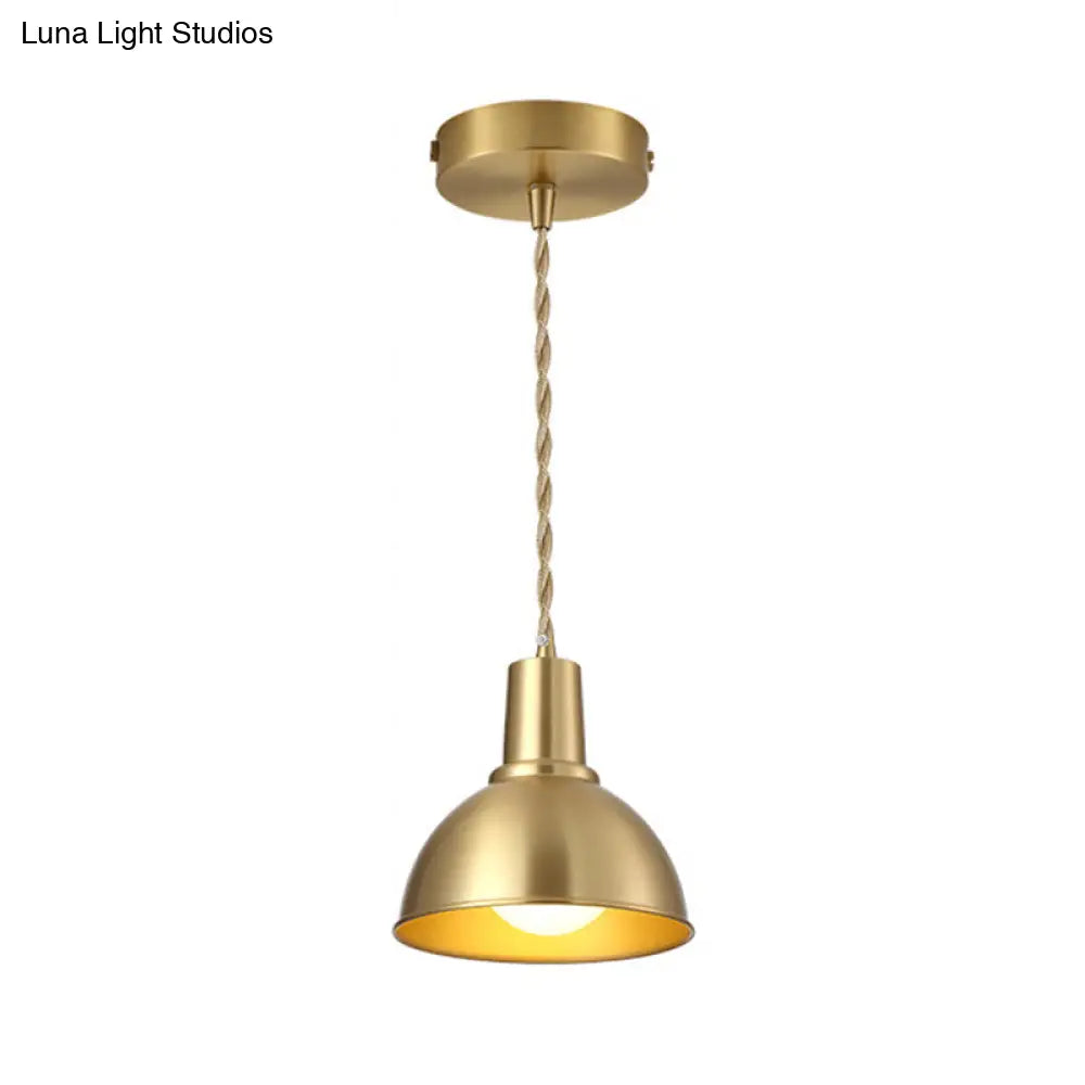 Gold Geometric Shade Ceiling Pendant Light - Post-Modern Design For Dining Room 1-Light Fixture