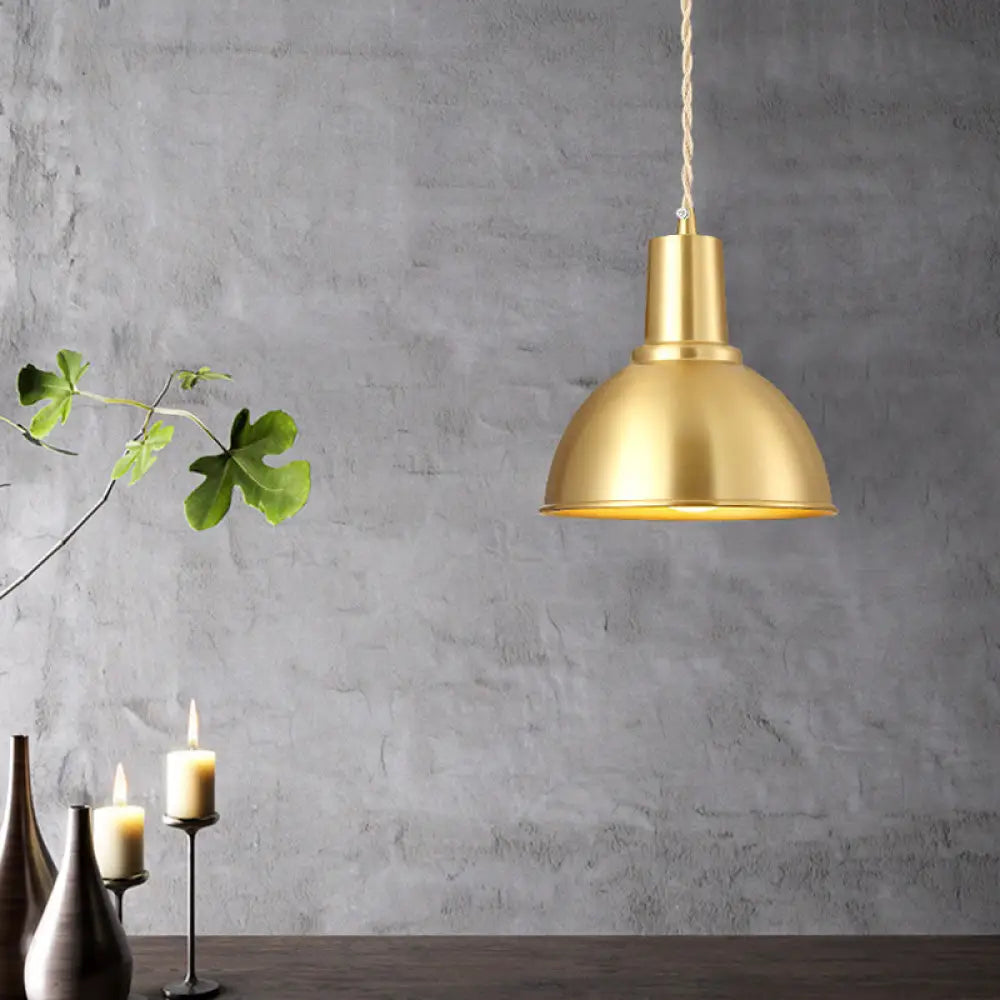 Gold Geometric Shade Ceiling Pendant Light - Post-Modern Design For Dining Room 1-Light Fixture /
