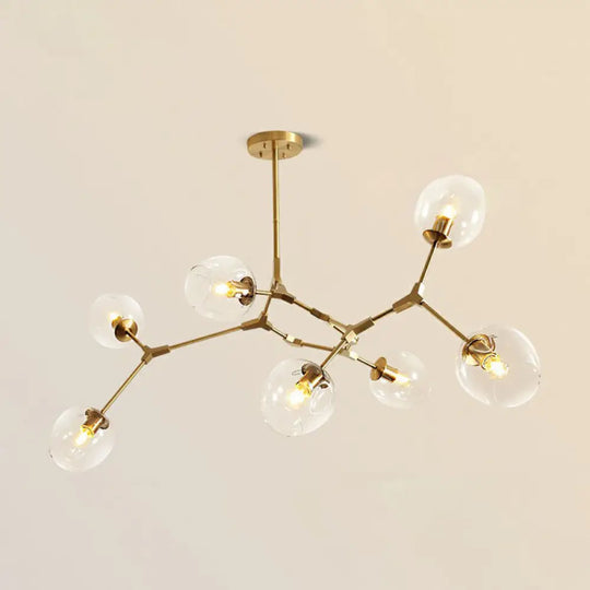 Gold Glass Postmodern Dna Ceiling Light Chandelier For Living Room 7 /