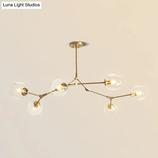 Modern Dna Glass Ceiling Light With Gold Finish For Living Room 6 /