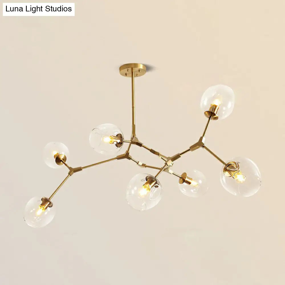 Modern Dna Glass Ceiling Light With Gold Finish For Living Room 7 /