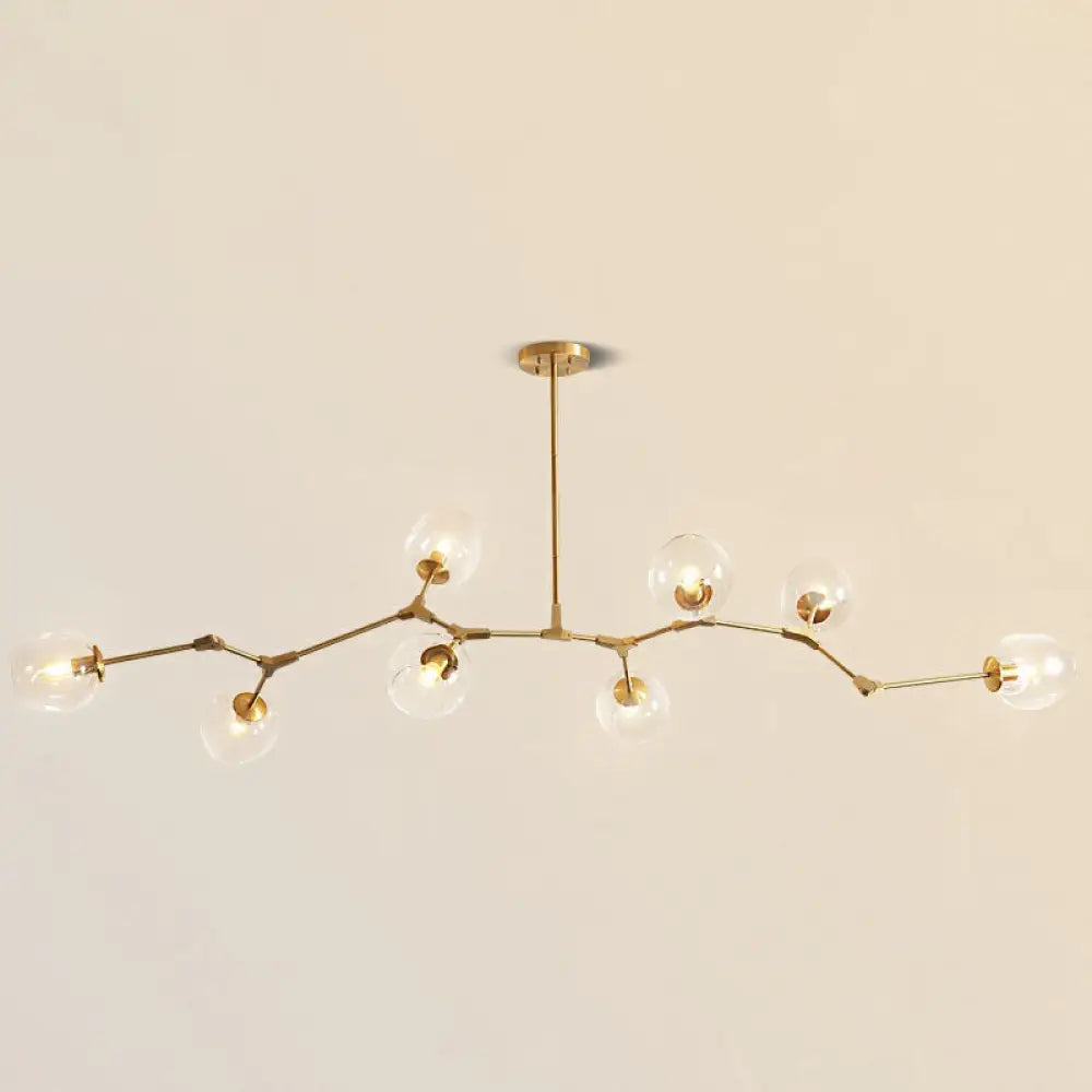 Gold Glass Postmodern Dna Ceiling Light Chandelier For Living Room 8 /