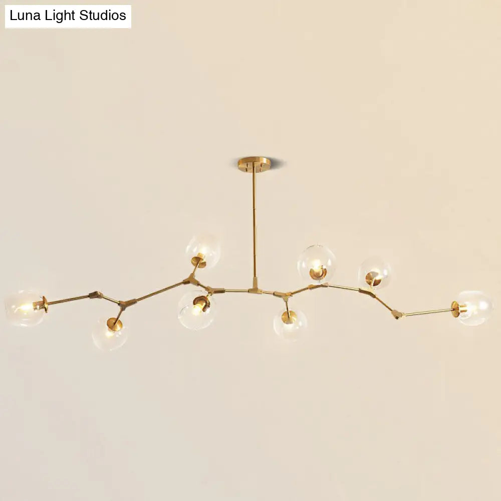 Modern Dna Glass Ceiling Light With Gold Finish For Living Room 8 /