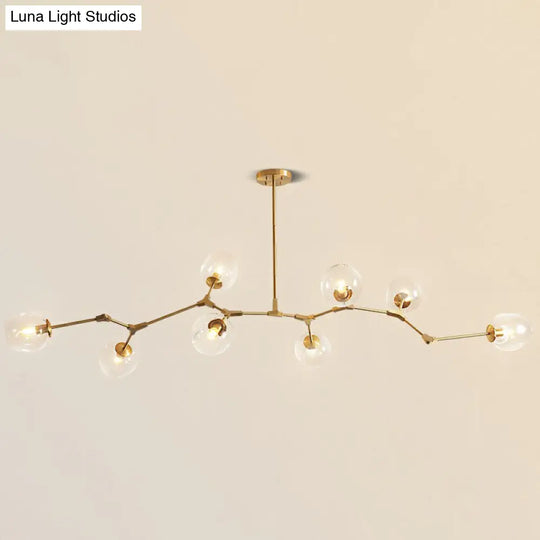 Modern Dna Glass Ceiling Light With Gold Finish For Living Room 8 /