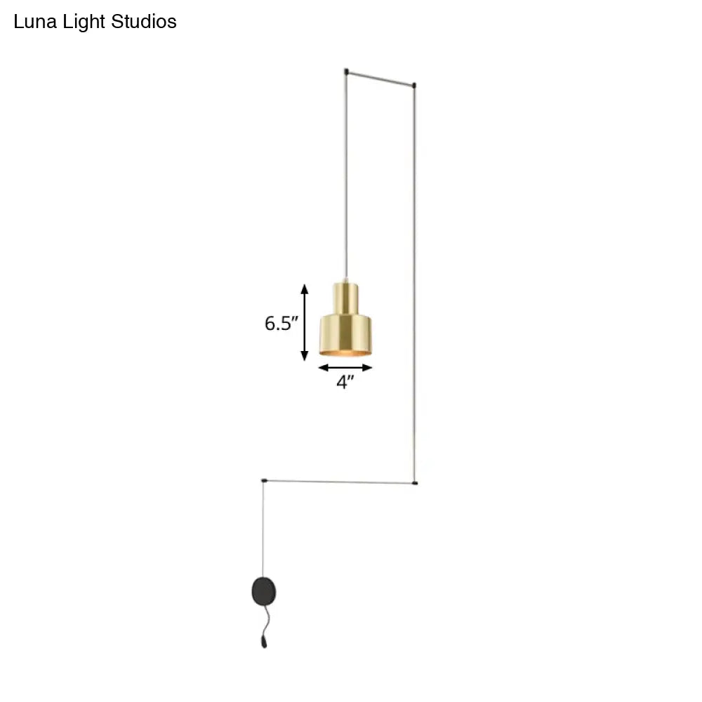 Gold Hand-Grenade Pendant Postmodern Hanging Lamp - For Stylish Bedroom Lighting