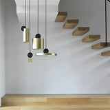 Simplicity Gold Geometric Led Ceiling Light For Dining Room