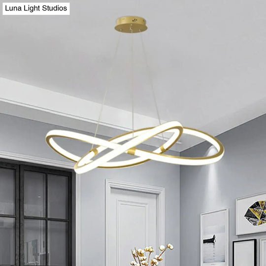 Gold Nordic Led Pendant Chandelier For Bedrooms / 23.5