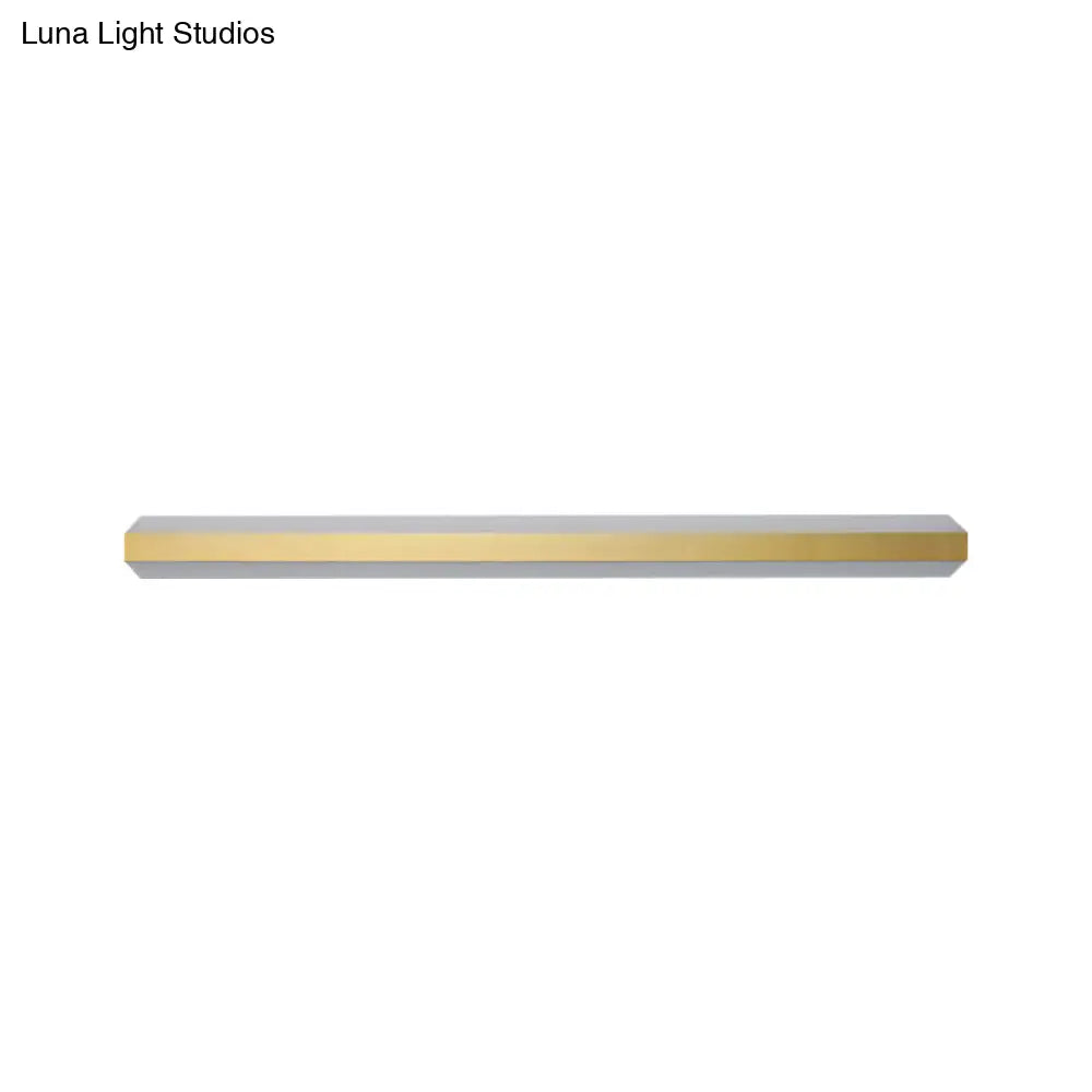 Gold Led Wall Light In Warm/White - Linear Acrylic Mount 12/16/23.5 Wide