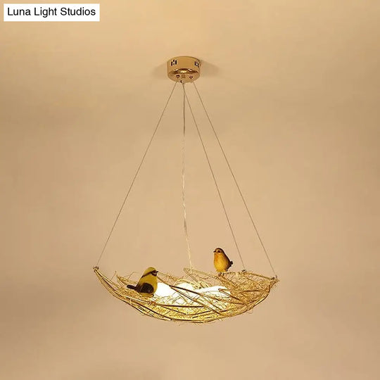 Gold Metal Art Deco Chandelier - Nest Lighting 19.5’/21.5’ Wide 6/9 Lights Ceiling Lamp