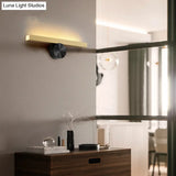 Gold Metal Linear Led Wall Mount Light Fixture For Corridor - Modern Sconce Lighting