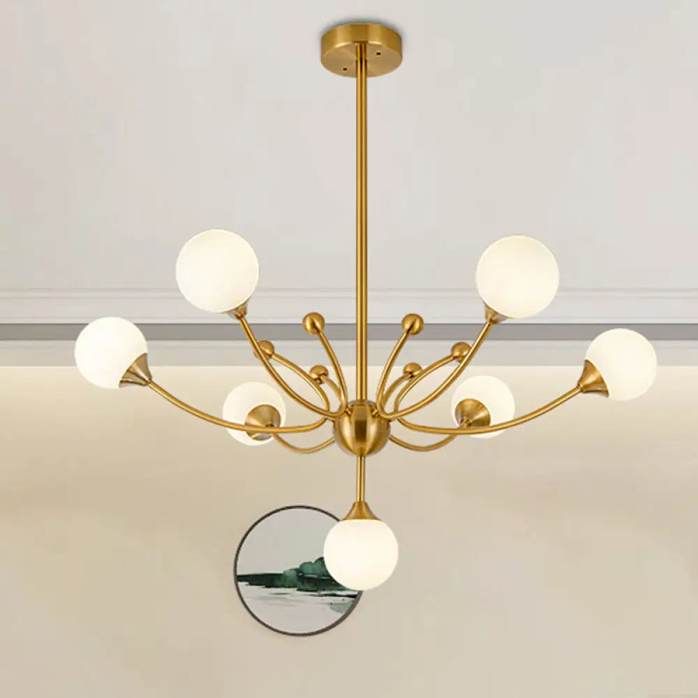 Gold Metallic Plant Chandelier For Modern Living Rooms 7 /