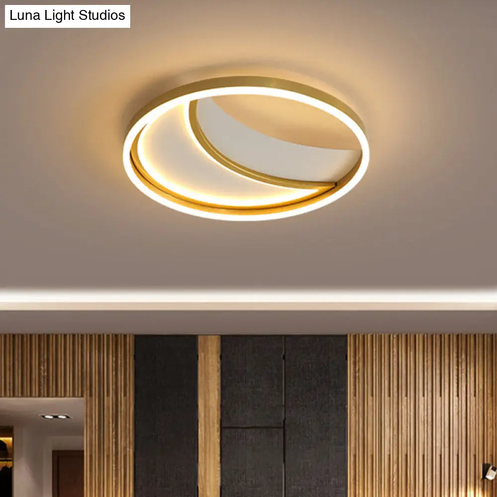 Gold Moon Ceiling Mounted Acrylic Led Spotlight For Creative Bedroom Lighting