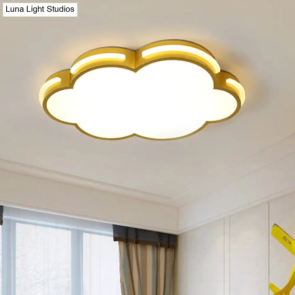 Gold Nordic Cloud - Shape Led Ceiling Flush Mount Light For Bedroom