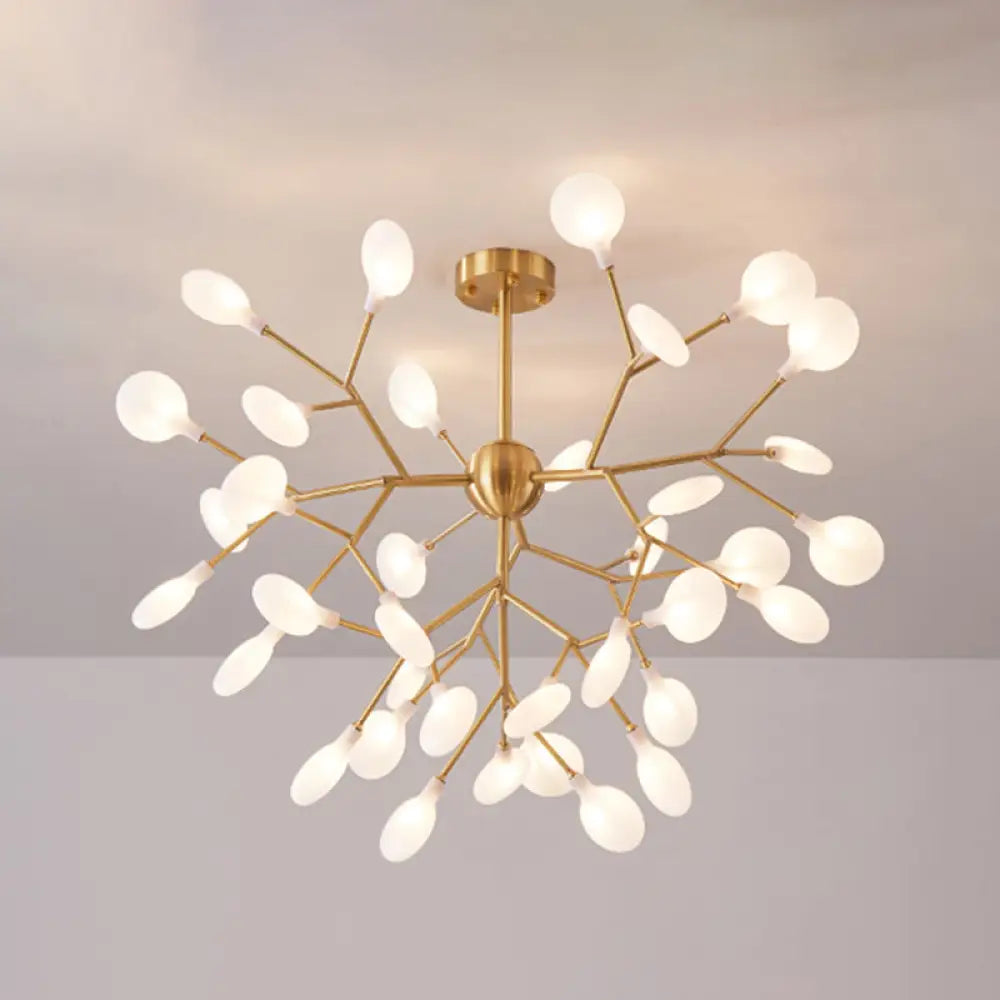 Gold Nordic Led Chandelier Pendant Light For Bedroom - Branched Firefly Design 36 /