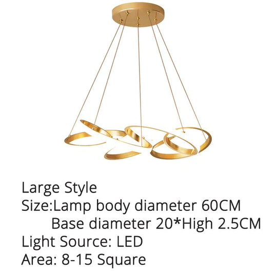 Gold Plated LED Pendant Lights Dining Room Kitchen New Lighting Lamp Cord Pendant Lamp With Remote Control Luminaire