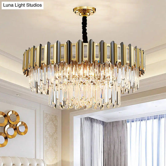 Gold Crystal Pendant Chandelier - Elegant Simplicity For Living Room 21 /