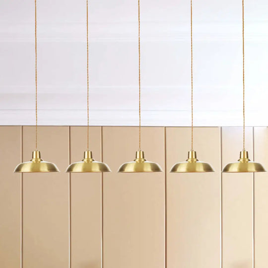 Gold Tandem Multi-Light Chandelier - Industrial Barn Ceiling Lamp (3/5/7-Light) 5 /