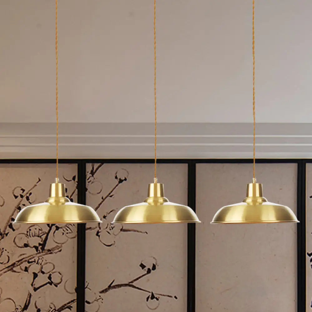 Gold Tandem Multi-Light Chandelier - Industrial Barn Ceiling Lamp (3/5/7-Light) 3 /