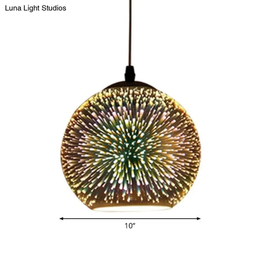 Contemporary Gold Textured Glass Pendant Lighting Fixture