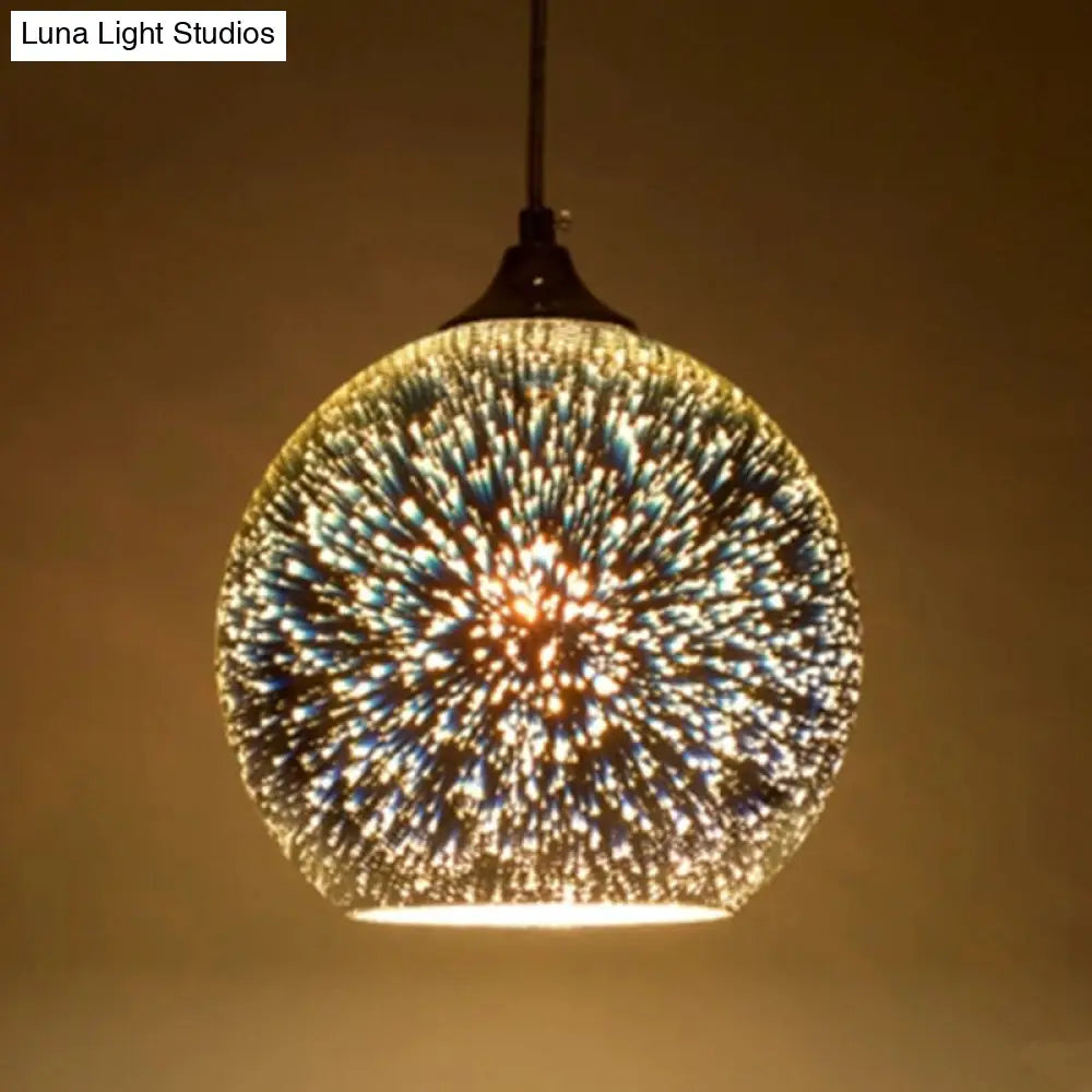 Contemporary Gold Textured Glass Pendant Lighting Fixture