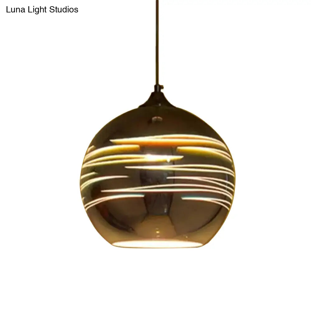 Contemporary Gold Textured Glass Pendant Lighting Fixture