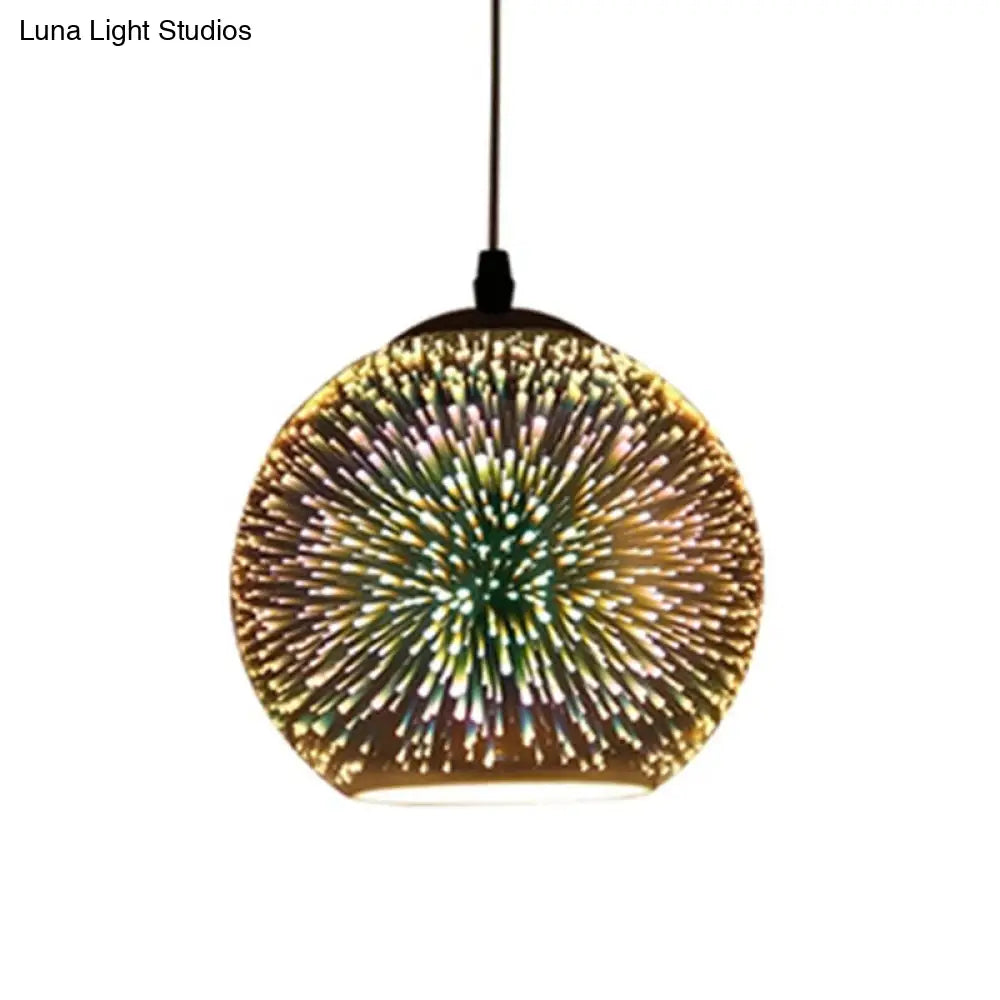 Contemporary Gold Textured Glass Pendant Lighting Fixture / 8 A