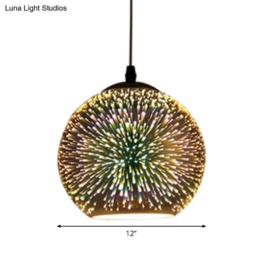 Gold Textured Glass Drop Lamp - Contemporary Pendant Lighting Fixture