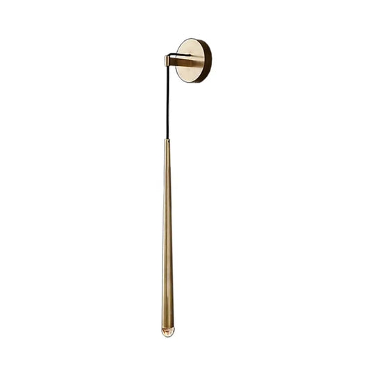 Gold Water Drop Wall Sconce - Modern Stylish Metal Fixture With Integrated Led For Living Room