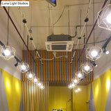 Gold Wire Cage Pendant Light - Nordic Style Ceiling Lamp For Dining Room