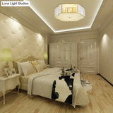 Golden Flower Flush Led Pendant Light With Modern Clear Crystal Design And Acrylic Diffuser -