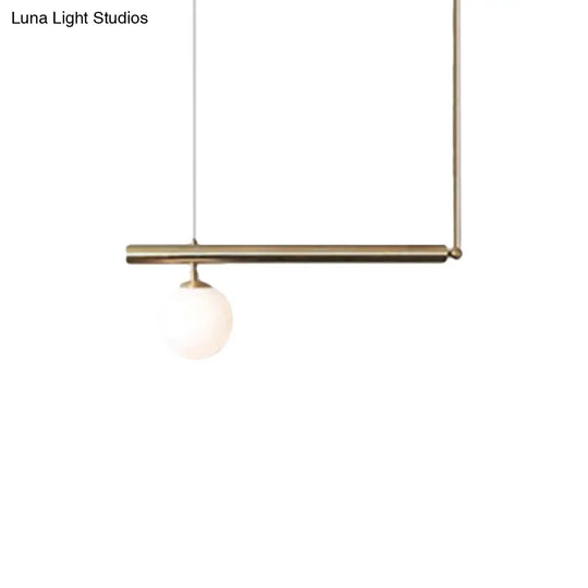 Golden Glass Shade Hanging Lamp: Post Modern Bubble Chandelier For Dining Room