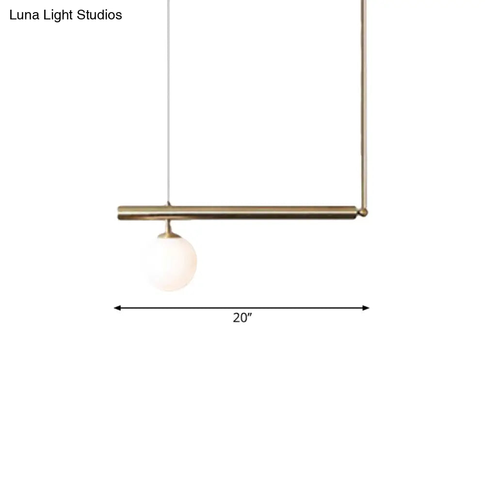 Golden Glass Shade Hanging Lamp: Post Modern Bubble Chandelier For Dining Room