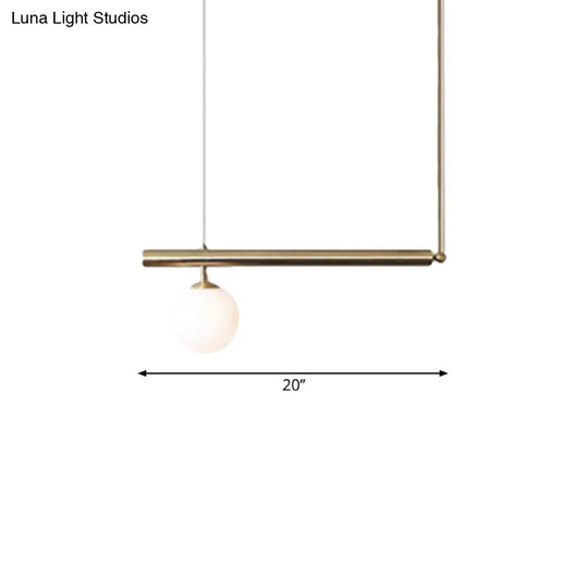 Golden Glass Shade Hanging Lamp: Post Modern Bubble Chandelier For Dining Room