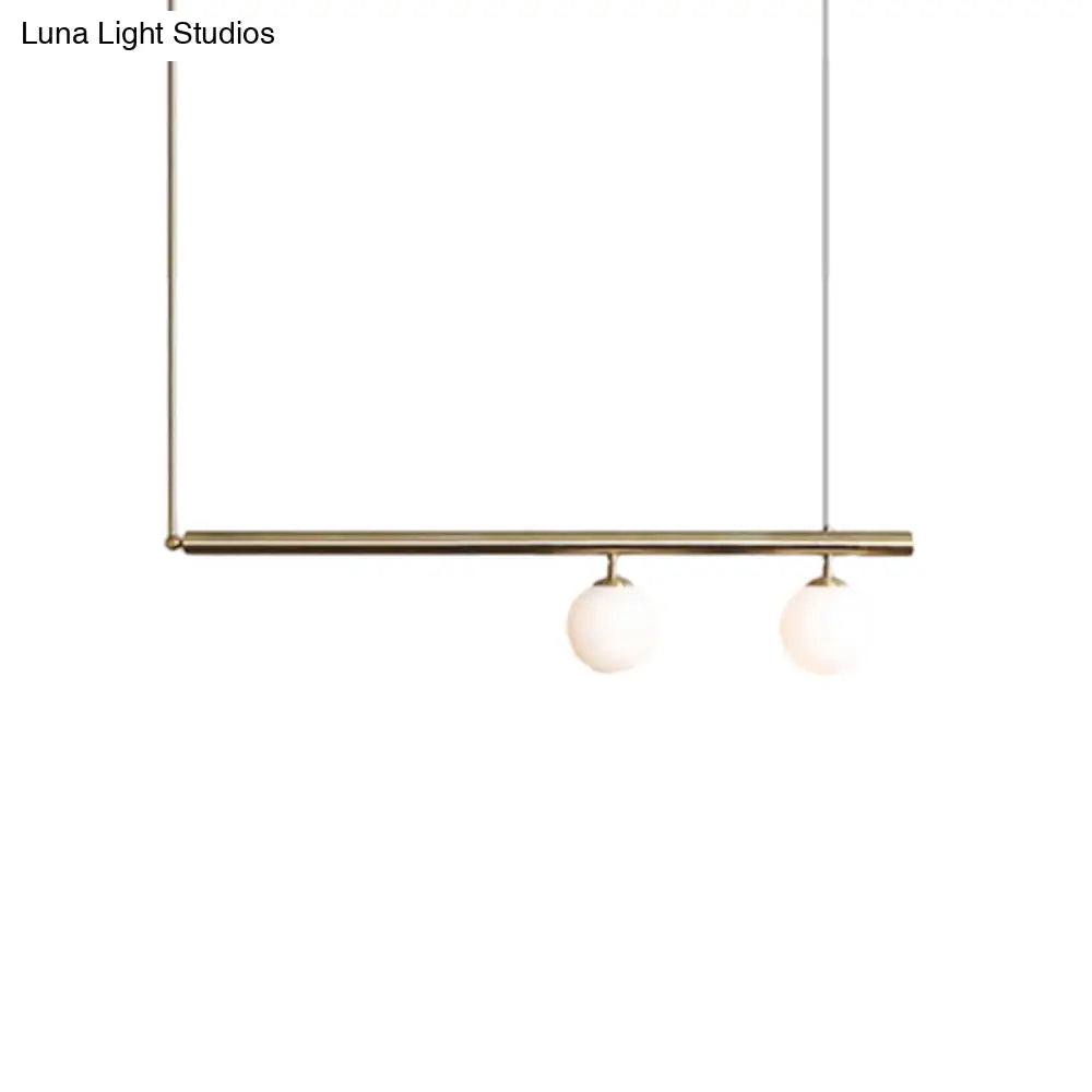 Golden Glass Shade Hanging Lamp: Post Modern Bubble Chandelier For Dining Room