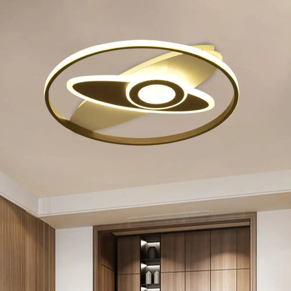 Golden Kids Led Ceiling Lamp With Star/Planet Design For Bedroom Gold / Planet