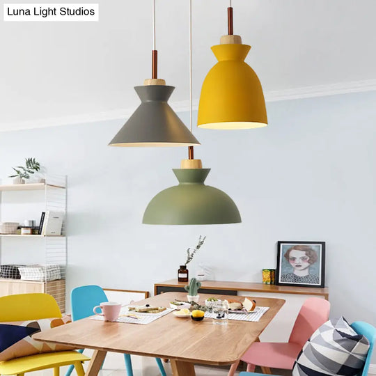 Green Macaron Cluster Pendant Metal Ceiling Hang Lamp With 3 Lights - Kitchen/Dining Room Cookware