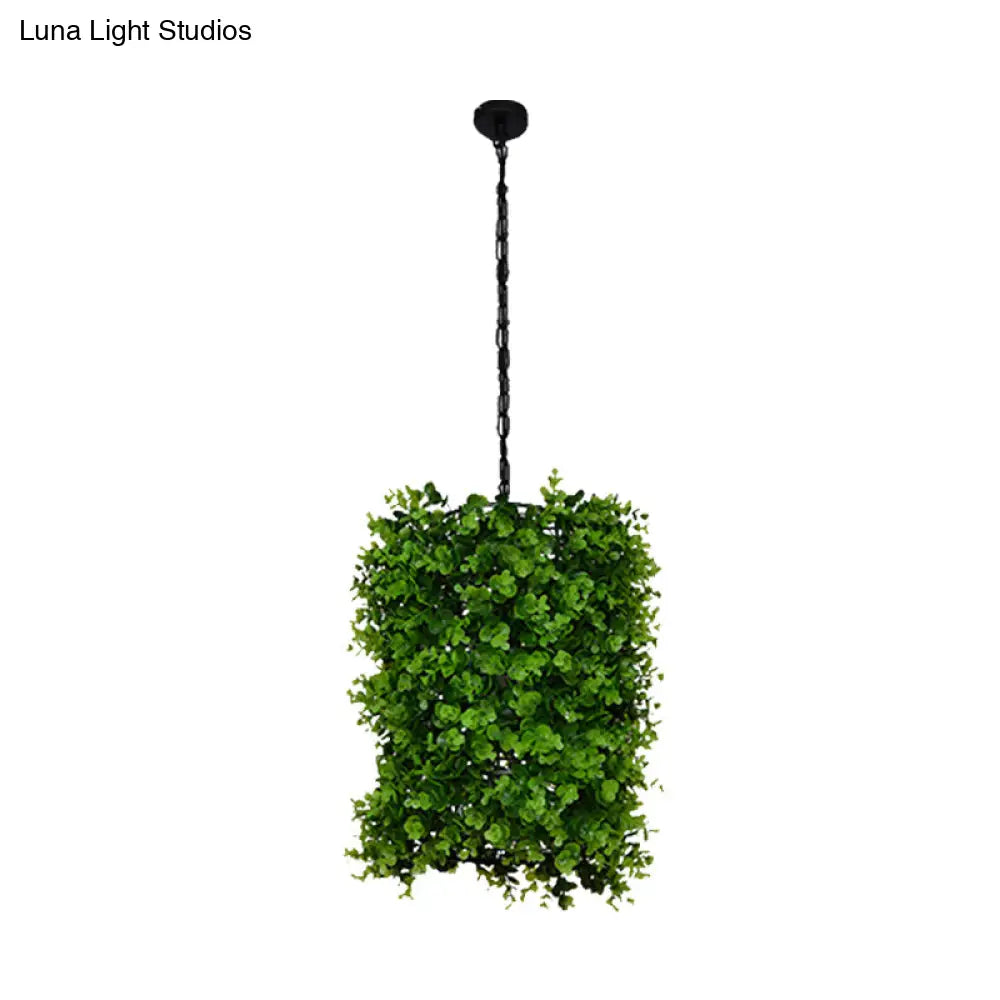 Green Metal Industrial Hanging Light With 1 Bulb - Perfect For Restaurant Ceilings
