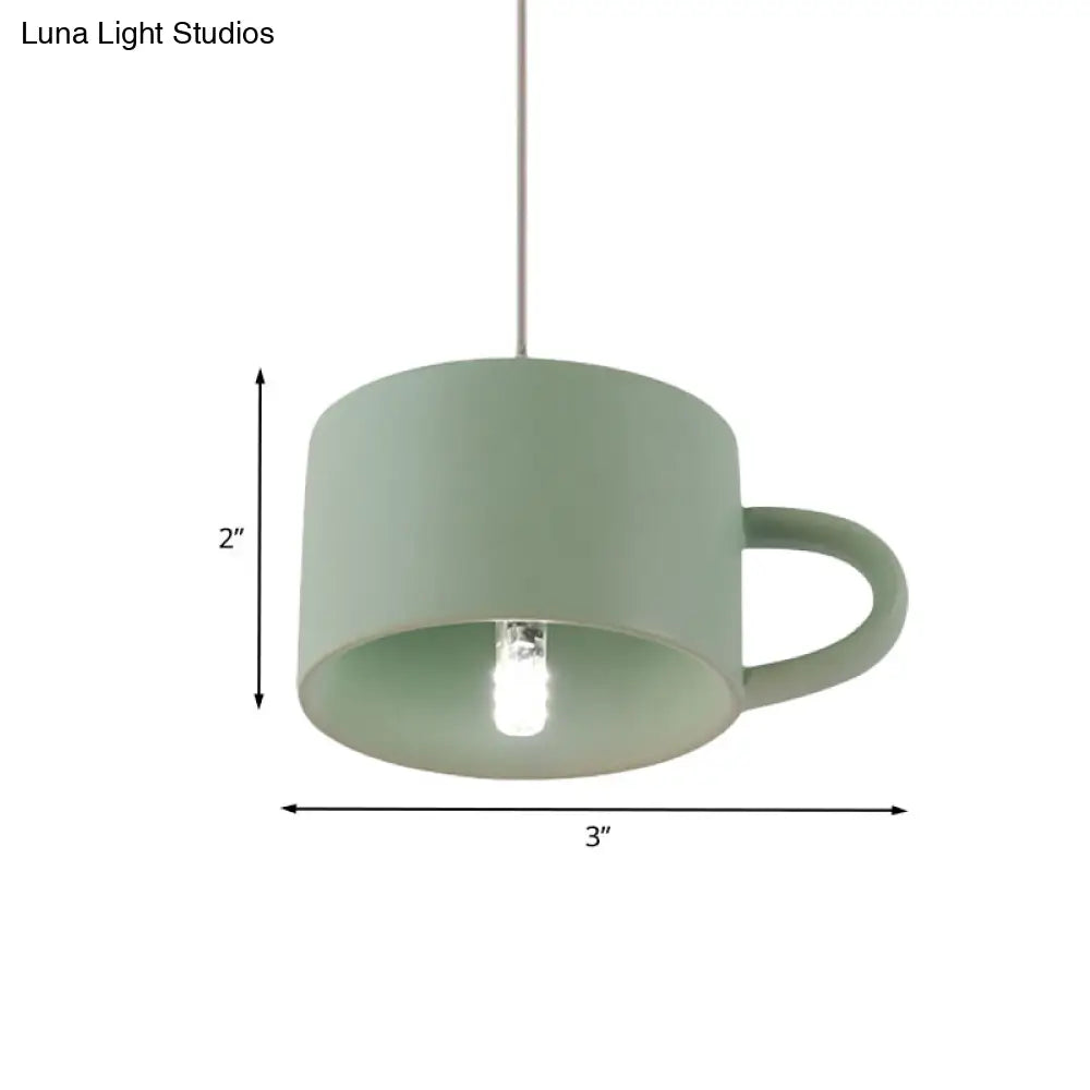 Nordic-Style Green Ceramic Led Pendant Lamp For Modern Restaurants