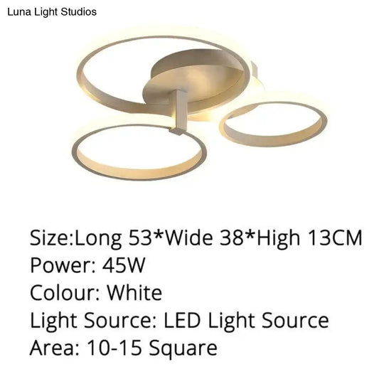 Grey Color Round Led Pendant Lights For Bedroom Home Modern Lamp Fixtures Lustre Plafonnier Dimmable