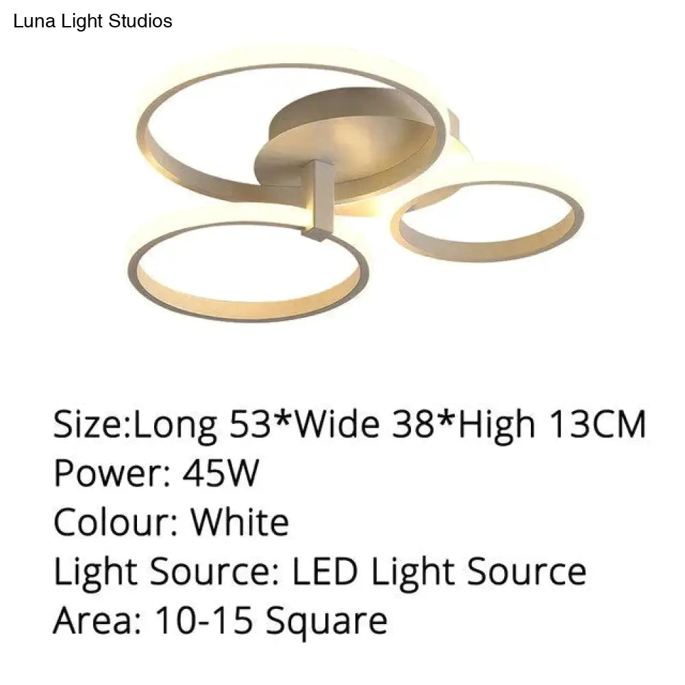 Grey Color Round Led Pendant Lights For Bedroom Home Modern Lamp Fixtures Lustre Plafonnier