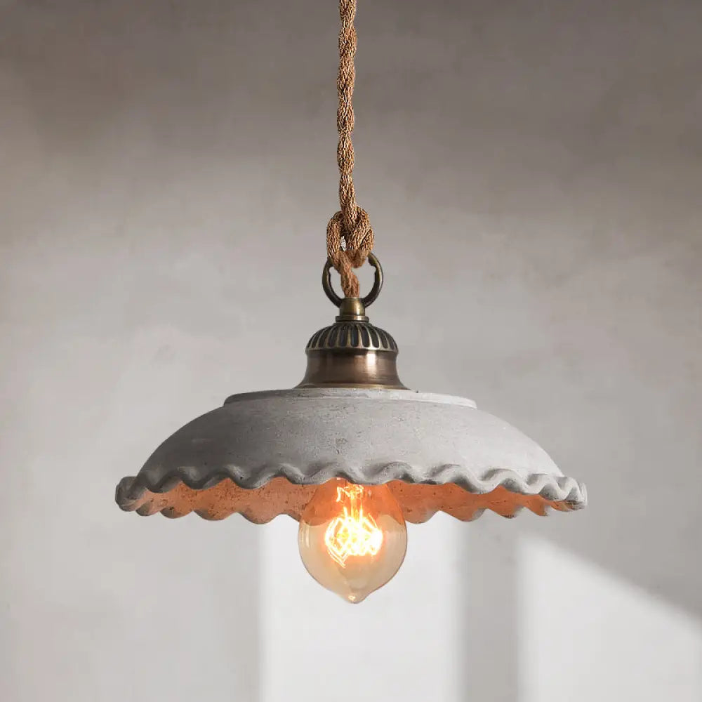 Grey Minimalist Hanging Pendant Light For Dining Room Ceiling / C