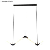 Gull-Shaped Cluster Pendant: Acrylic Decorative 3-Light Ceiling Light For Restaurants