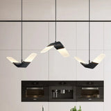 Gull-Shaped Cluster Pendant: Acrylic Decorative 3-Light Ceiling Light For Restaurants Black