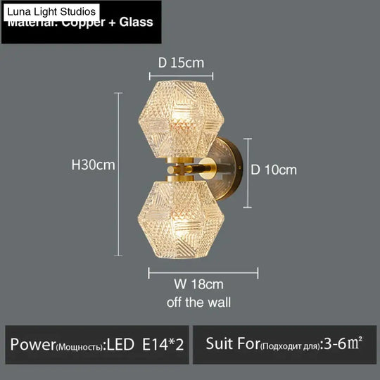 Haleh - Nordic Postmodern Luxury Led Wall Lamp F Style / White Light Light