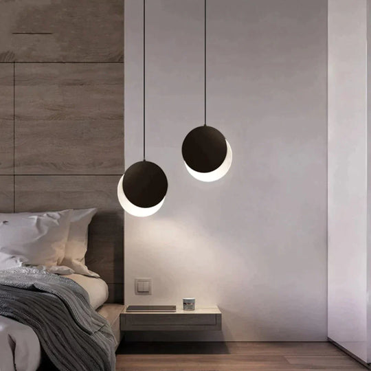 Half Moon Led Pendant Light Creative Design Aisle Living Room Bedside Dinner Decro Led Fixtures