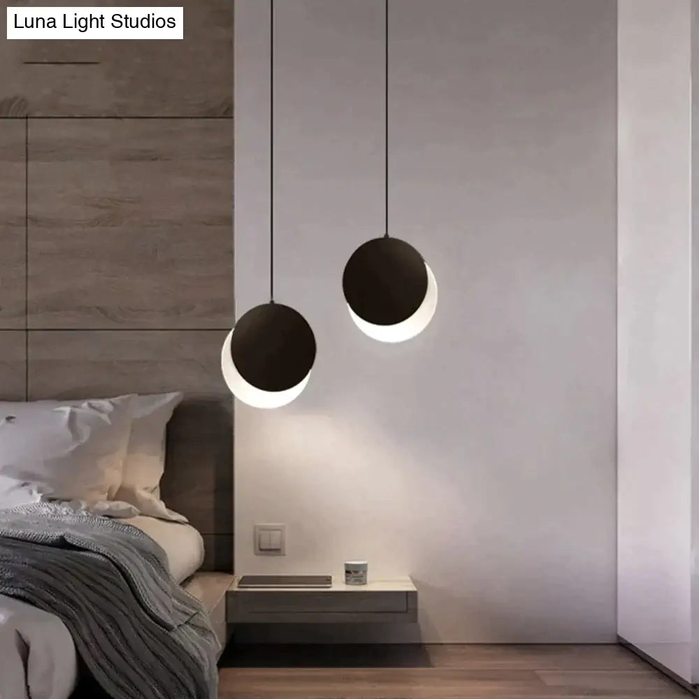 Half Moon Led Pendant Light Creative Design Aisle Living Room Bedside Dinner Decro Led Fixtures