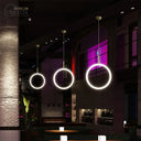 Halo Ring Restaurant Down Pendant Light In Gold Warm/White / 8’ Warm Lighting